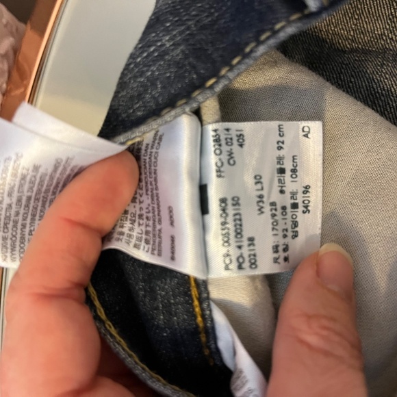 Levi’s 559 Relaxed Fit Jeans Zipper Fly Red Tag 36x30 Act 35x29 Blue Dark Wash D - Picture 6 of 9